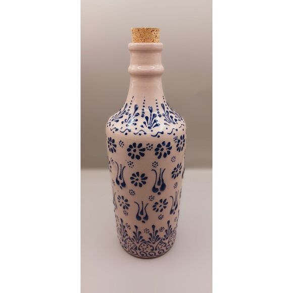 Ozen Ceramics Mediterranean Kitchen Decor Hand Decorated In Turkey Jar Bottle - Picture 1 of 9